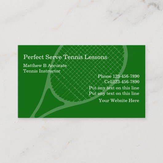 テニスレッスン名刺 名刺 (正面)