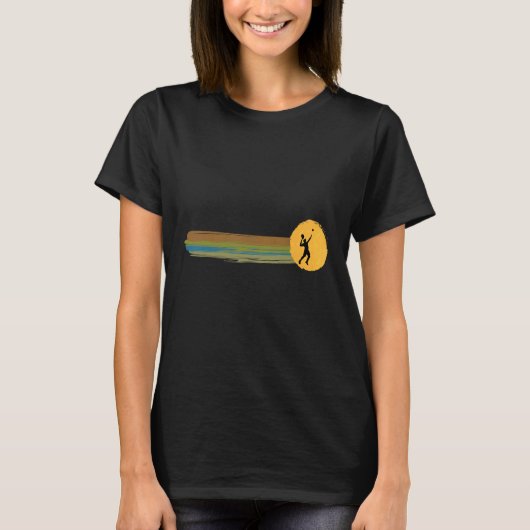 テニスレトロスタイルテニス Tシャツ (正面)