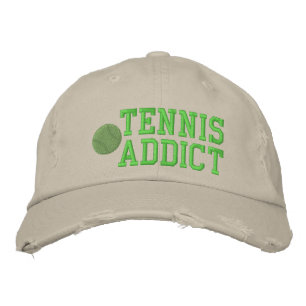 テニス中毒性の刺繍帽子 刺繍入りキャップ