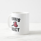 テニス中毒者 コーヒーマグカップ (正面左)