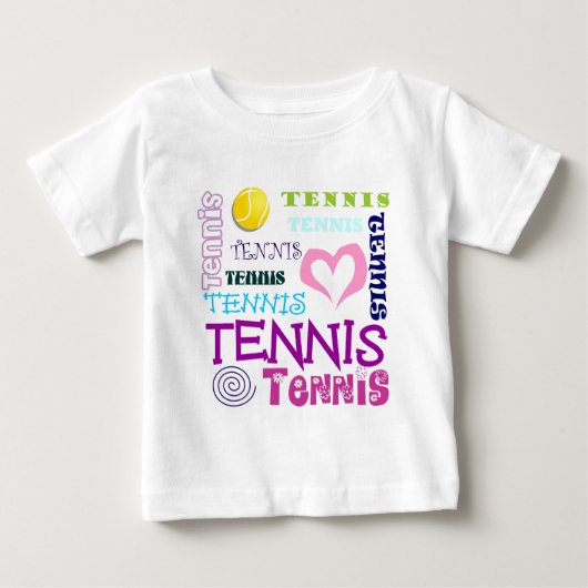 テニス中継 ベビーTシャツ (正面)