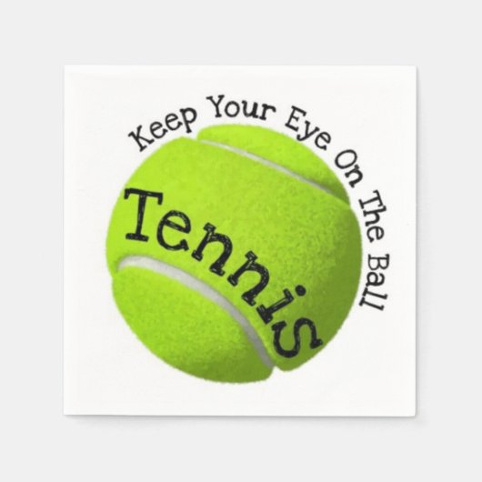 テニス保引用文ボール紙 スタンダードカクテルナプキン (正面)