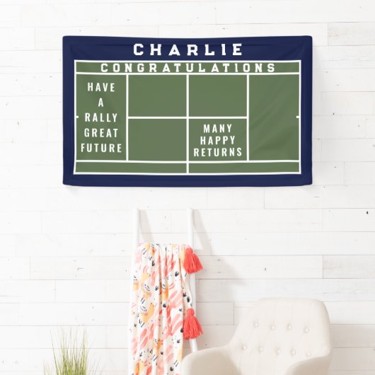 テニス卒業おめでとう 横断幕 (インサイチュ)