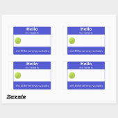 テニス名タグシール 長方形シール (シート)