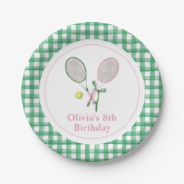 テニス名門私立校風のの誕生日の招待状 ペーパープレート