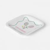 テニス名門私立校風のの誕生日 ペーパープレート (傾斜あり)