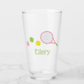テニス名門私立校風のガパーソナライズされたラスのタンブラー タンブラーグラス (正面)
