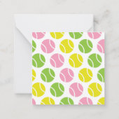 テニス名門私立校風のギフトパーソナライズされたエンクロージャカード ノートカード (裏面)