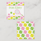 テニス名門私立校風のギフトパーソナライズされたエンクロージャカード ノートカード (正面/裏面)