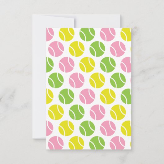 テニス名門私立校風のフパーソナライズされたラットノートカード サンキューカード (裏面)