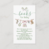 テニス名門私立校風のボーイのベビー用物干し本 エンクロージャーカード (正面)