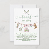 テニス名門私立校風のボーイのベビー用物干し本 招待状 (正面)