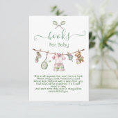 テニス名門私立校風のボーイのベビー用物干し本 招待状 (スタンド正面)