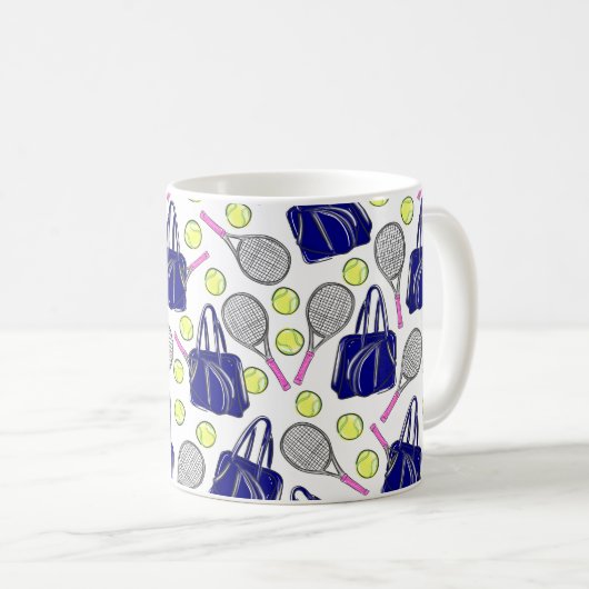 テニス名門私立校風の海軍 コーヒーマグカップ (正面右)