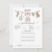 テニス名門私立校風の物干しベビー予測ゲーム 招待状 (正面)