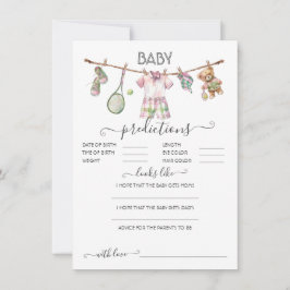 テニス名門私立校風の物干しベビー予測ゲーム 招待状