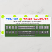 テニス大会スコアボード招待状3 招待状 (正面/裏面)