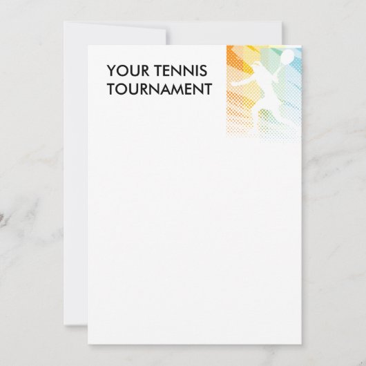 テニス大会招待状 招待状 (正面)
