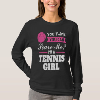 テニス女子だもの私を怖がらせようとしても無駄よ テニ Tシャツ