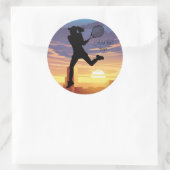 テニス女子プレーヤー女子テニス ラウンドシール (バッグ)