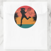 テニス女子プレーヤー女子テニス ラウンドシール (バッグ)