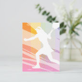 テニス女子選手プリント付きテニスはがき ポストカード (スタンド正面)