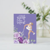 テニス女子選手 食べる 寝る テニス 繰り返す 名言 ポストカード (スタンド正面)