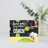 テニス女性とのコーチをありがとう ポストカード (スタンド正面)