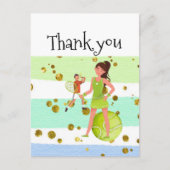 テニス女性プレーヤーはラケットとボールを保持する ポストカード (正面)