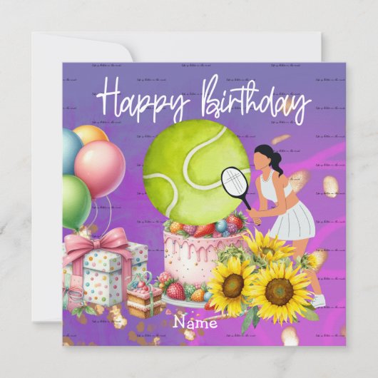 テニス女遊は選手のハッピーバースデー (正面)