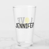 テニス好き タンブラーグラス (裏面)