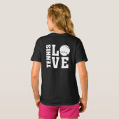 テニス好き、テニス好き、テニスTシャツ Tシャツ (裏面フル)