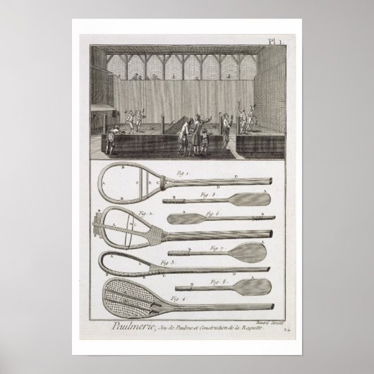 テニス実在とレースの建築 ポスター (正面)