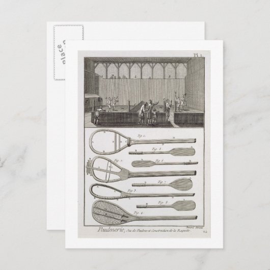 テニス実在とレースの建築 ポストカード (正面/裏面)