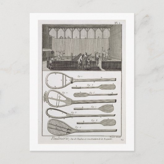 テニス実在とレースの建築 ポストカード (正面)