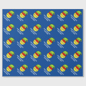 テニス小妖精や小人ハットカスタムキッズクリスマス付き ラッピングペーパー (フラット)