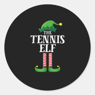 テニス小妖精や小人マッチングファミリーグループクリスマスパーティー ラウンドシール