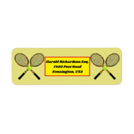 テニス差出人住所ラベル ラベル