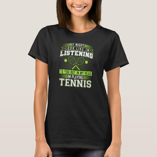 テニス引用文テニス選手 Tシャツ (正面)