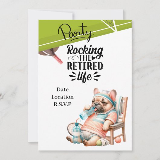 テニス引退 招待状 (正面)