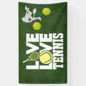 テニス愛のテニス緑の草の上 横断幕 (縦)
