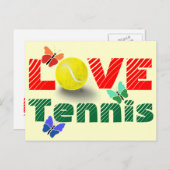 テニス愛バレンタインデー シーズンポストカード (正面/裏面)