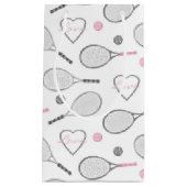 テニス愛パターン スモールペーパーバッグ (正面)