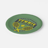 テニス愛好家のためのデザイン ペーパープレート (アングル)