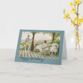 テニス愛好家のためのハッピーバースデー カード (黄色い花)