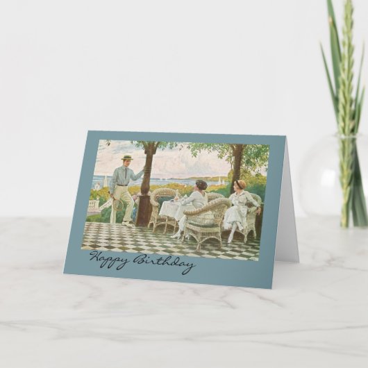 テニス愛好家のためのハッピーバースデー カード (正面)