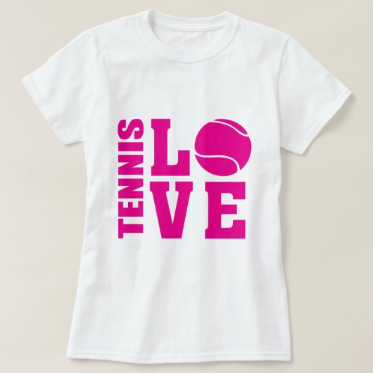 テニス愛好家、テニスLOVE、テニスTシャツ Tシャツ (デザイン正面)