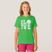 テニス愛好家、テニスLOVE、テニスTシャツ Tシャツ (正面フル)