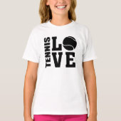 テニス愛好家、テニスLOVE、テニスTシャツ Tシャツ (正面)