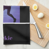 テニス抽象芸術パープル&ブラックキッチンタオル キッチンタオル (四つ折り)